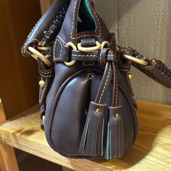 Dooney & Bourke Dark Brown Leather Satchel - Picture 5 of 6